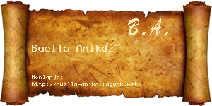 Buella Anikó névjegykártya